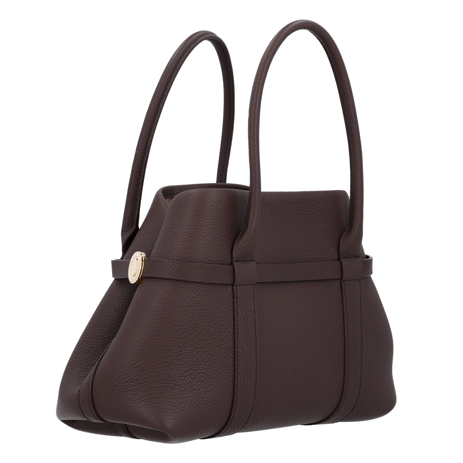 Loro Piana Grained Calfskin Small Ghiera Shopper Tote Brown 4 of 10