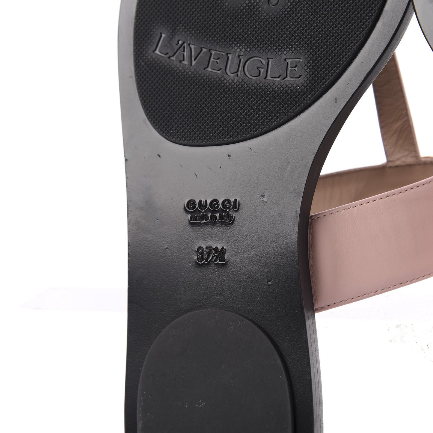 Calfskin GG Marmont Thong Sandals 37.5 Perfect Pink