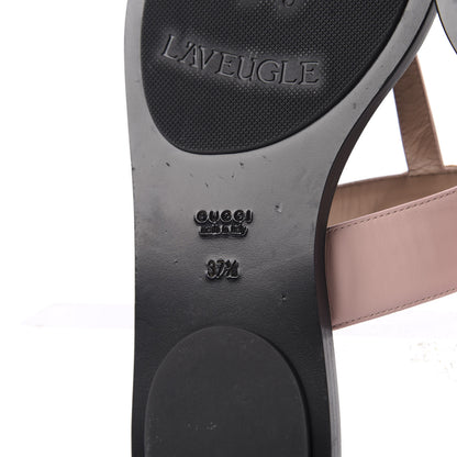 Gucci Calfskin GG Marmont Thong Sandals 37.5 Perfect Pink 9 of 10