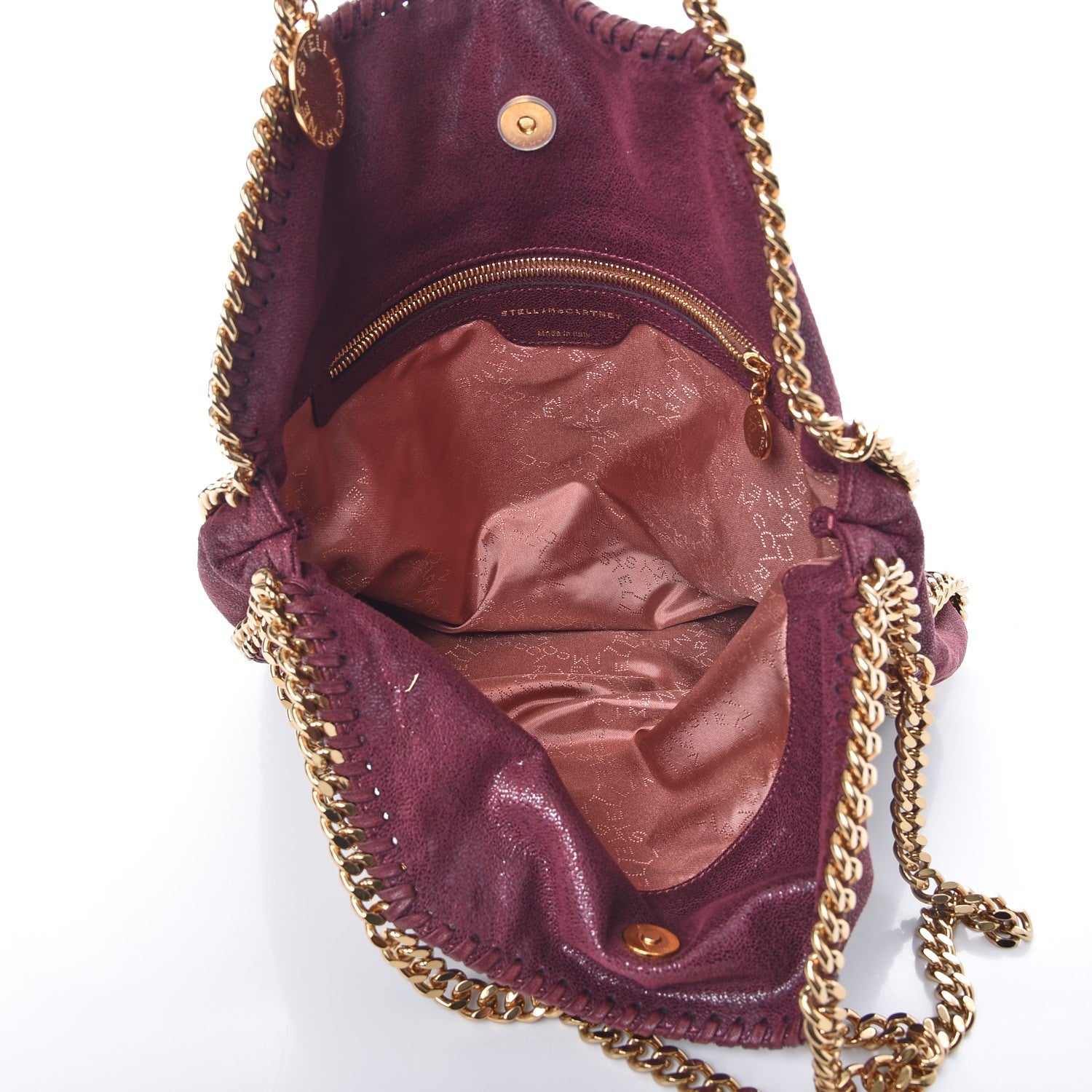 Stella McCartney Shaggy Deer Falabella Fold Over Tote Burgundy 5 of 7