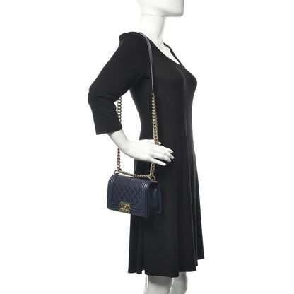 Chanel Lambskin Quilted Small Boy Flap Navy 2 of 9