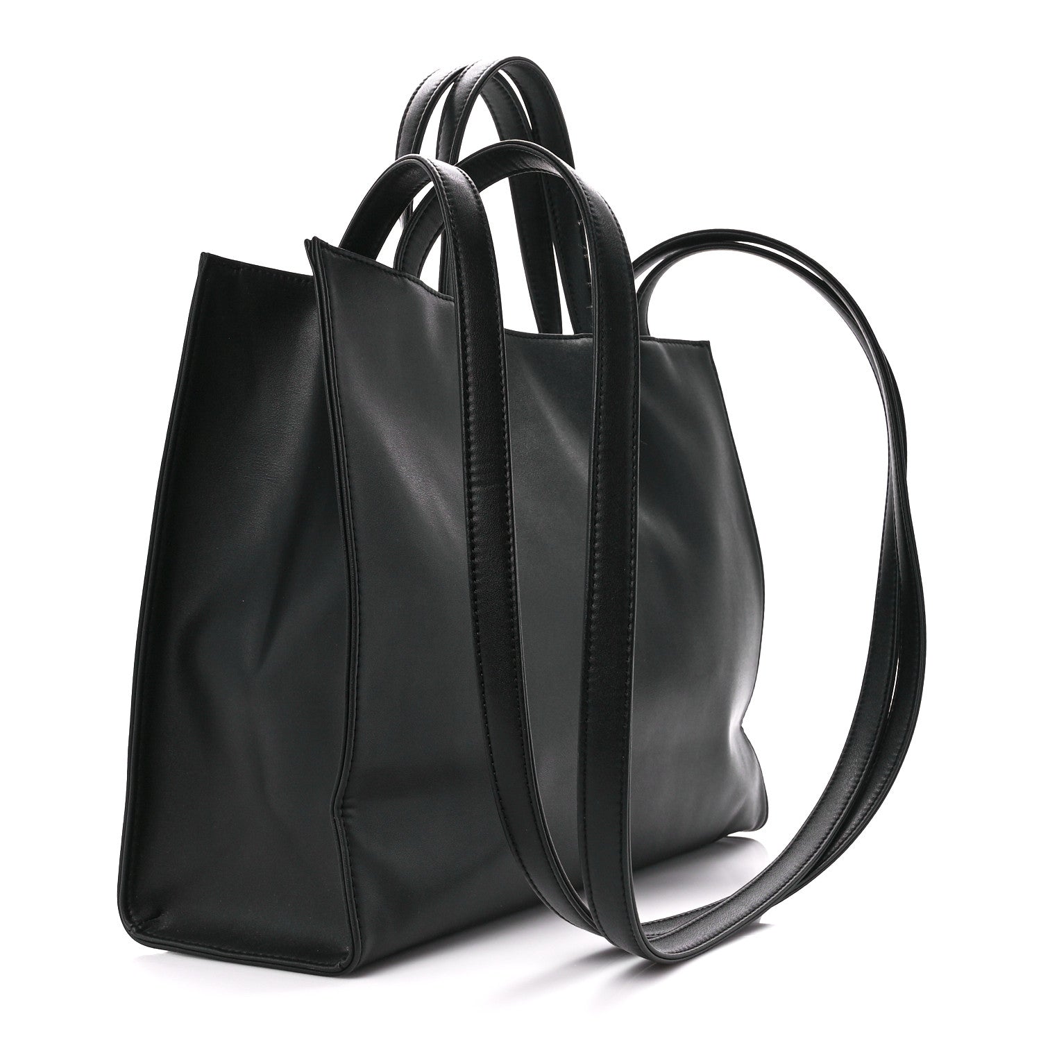Telfar Vegan Leather Medium Shopping Bag Black 3 of 11