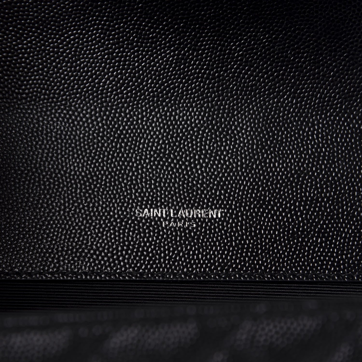 Saint Laurent Grain De Poudre Textured Mixed Matelasse Triquilt Medium Monogram Satchel Black 6 of 11