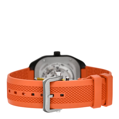 Hermes DLC Coated Titanium Rubber 39mm H08 Automatic Watch Orange 3 of 5