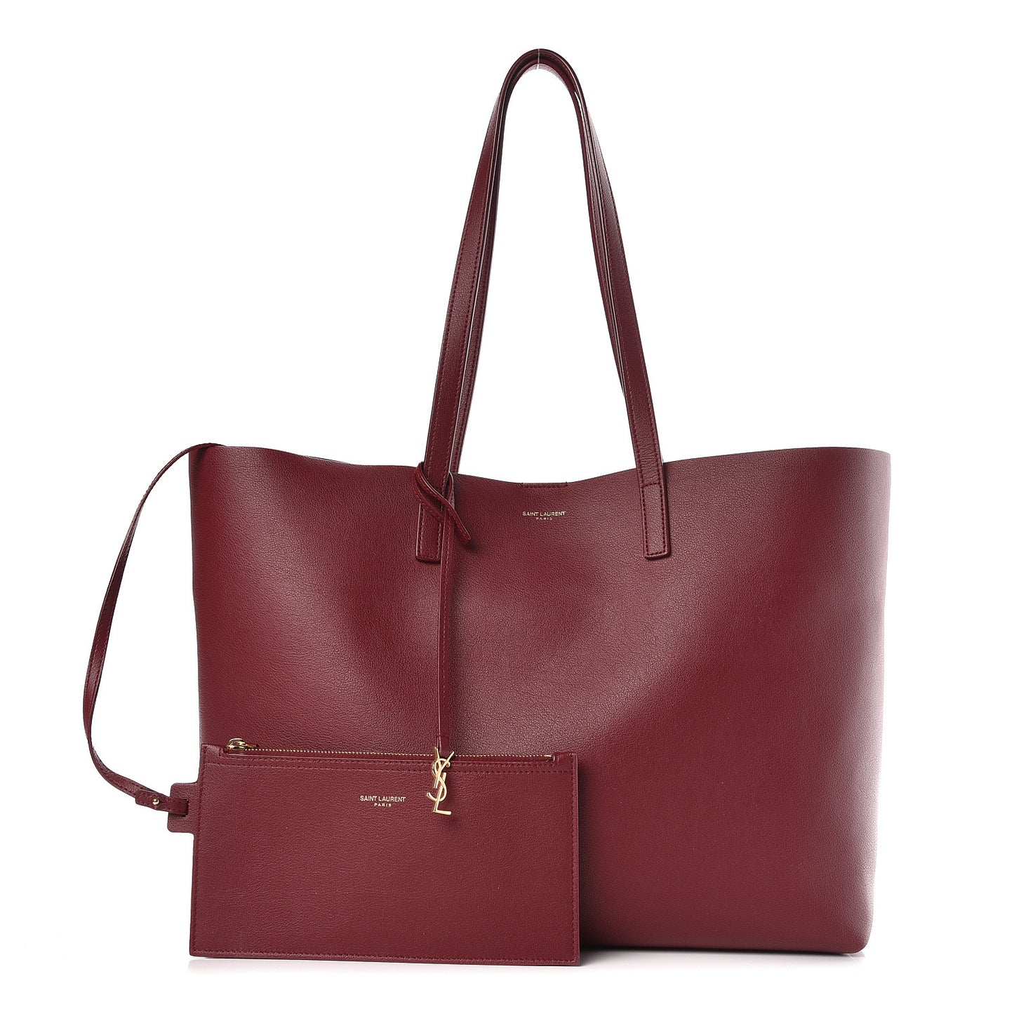 Calfskin Large Shopping Tote Deep Carmin
