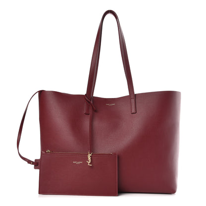 Saint Laurent Calfskin Large Shopping Tote Deep Carmin 1 of 16