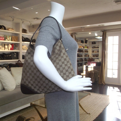 Gucci Monogram New Britt Medium Hobo Ebony 2 of 10