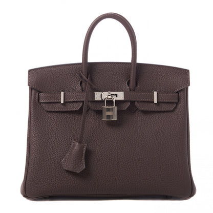 Hermes Togo Birkin 25 Chocolate 1 of 32