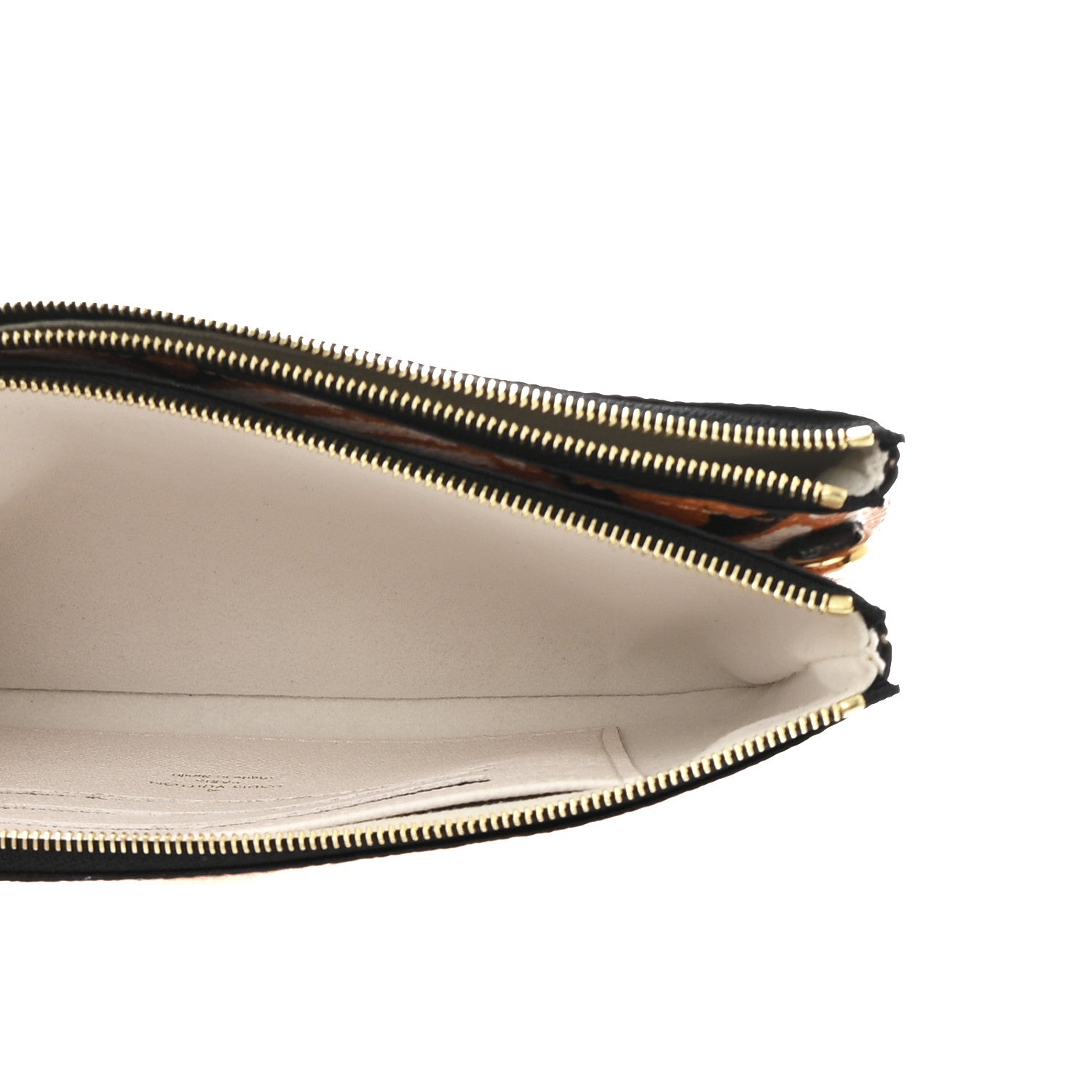 Louis Vuitton Monogram Giant Crafty Double Zip Pochette Creme Caramel 6 of 13