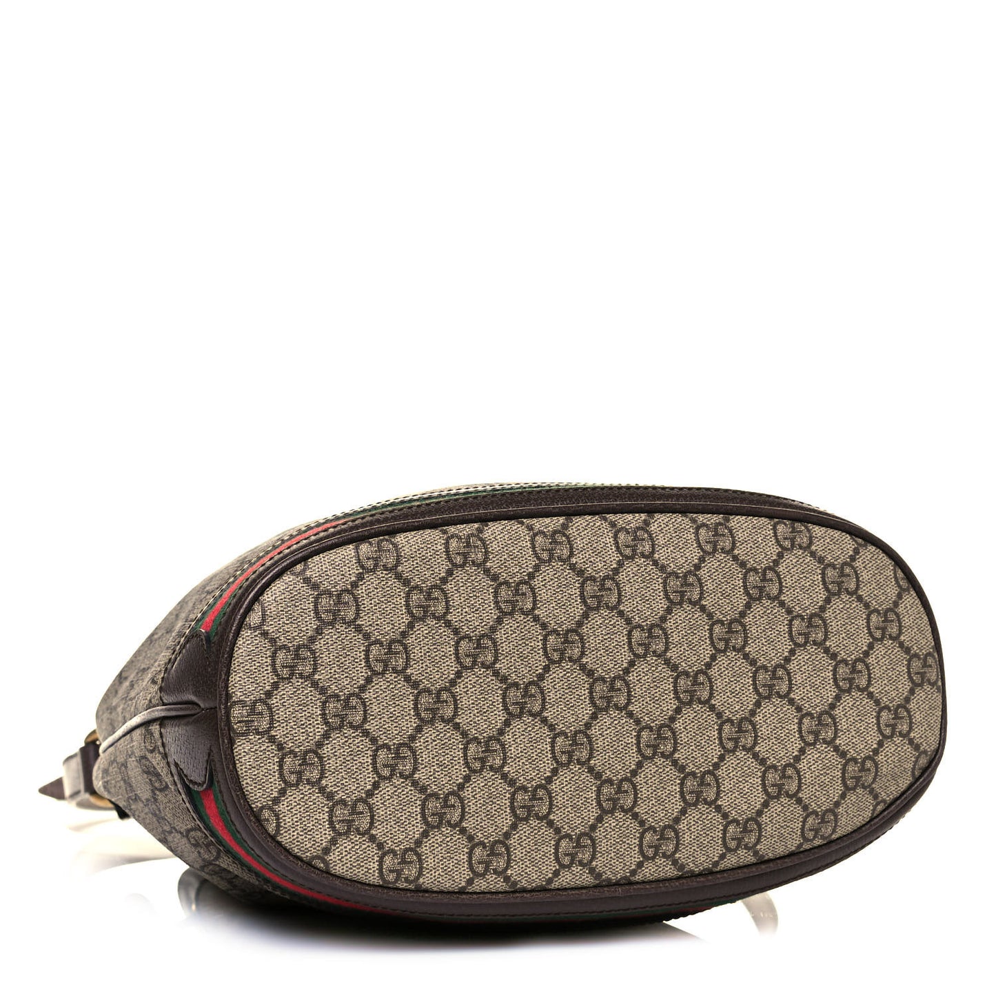 GG Supreme Monogram Web Ophidia Bucket Bag Brown