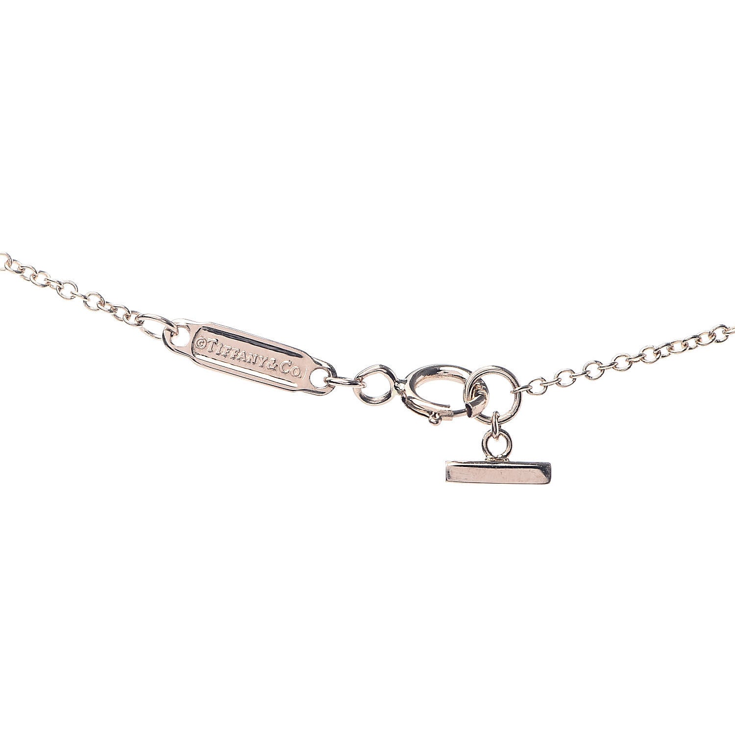 Tiffany 18K Rose Gold Diamond T Smile Pendant Necklace 6 of 6