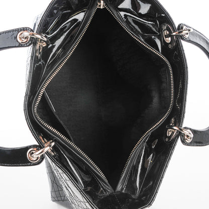 Christian Dior Patent Cannage Large Lady Dior Black 5 of 7