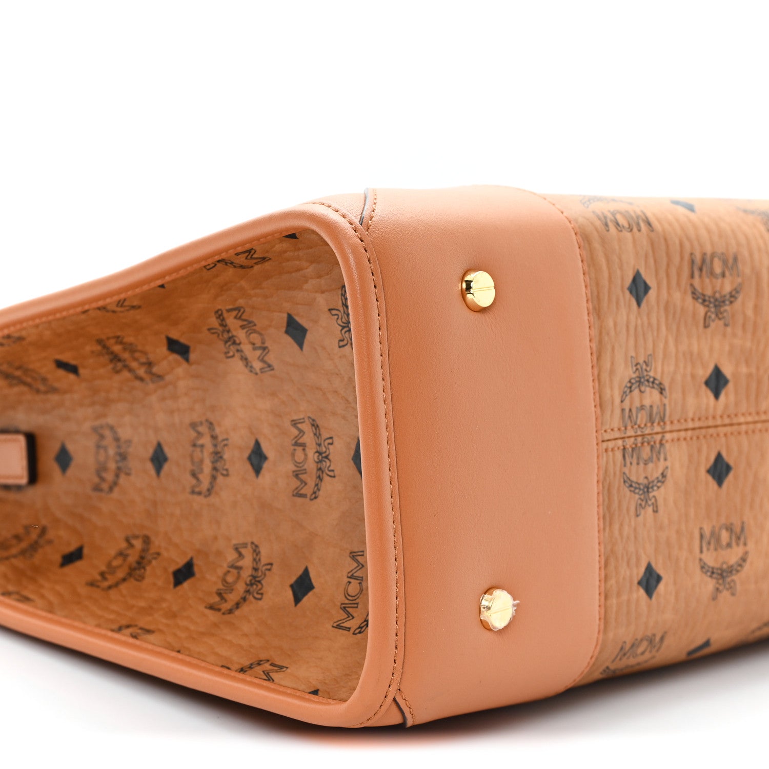 MCM Visetos X-Large Munchen Tote Cognac 1858153 – FASHIONPHILE