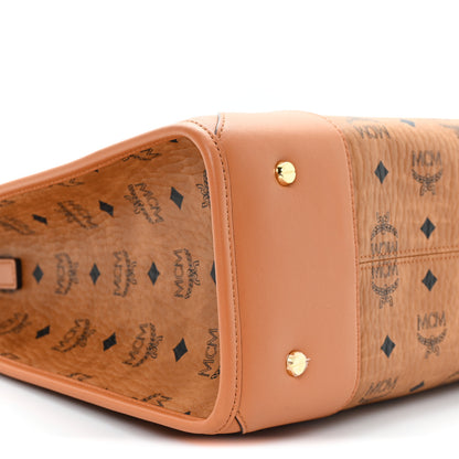 MCM Visetos X-Large Munchen Tote Cognac 8 of 9