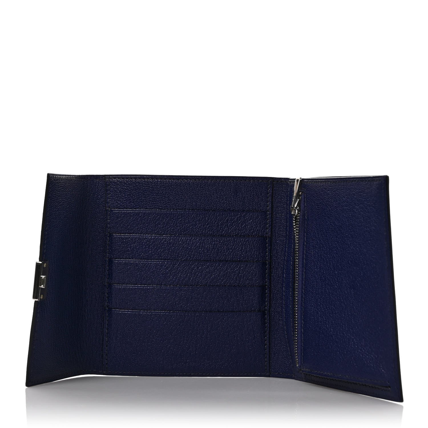 Hermes Chevre Mysore Clic 12 Wallet Bleu Electrique 5 of 8