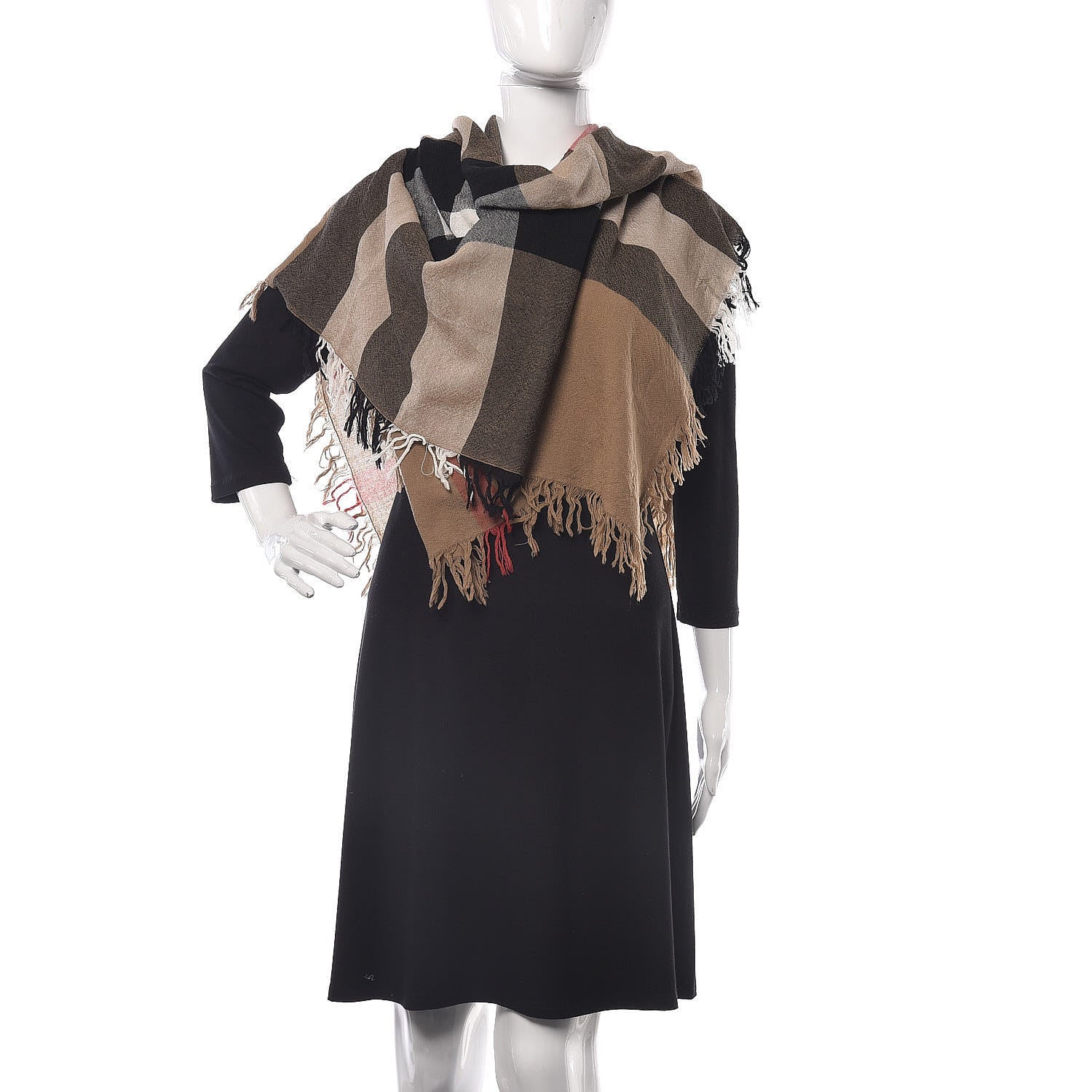 Burberry Merino Wool House Check Scarf Brown 1 of 3