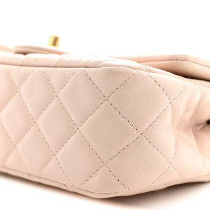 Chanel Lambskin Quilted Mini Rectangular Pearl Crush Flap Light Beige 10 of 12