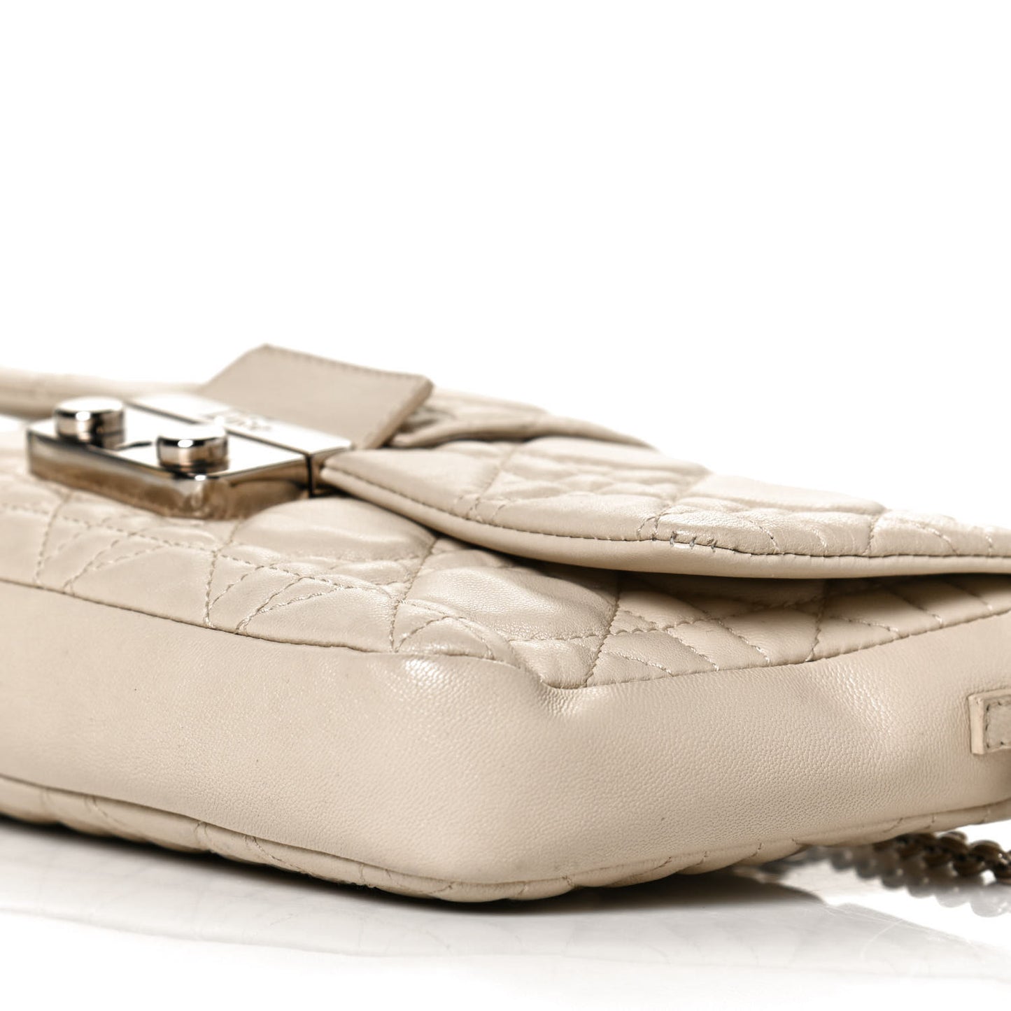 Lambskin Cannage Miss Dior Promenade Pouch Beige