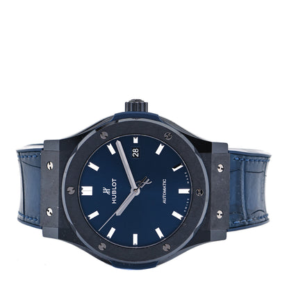 Hublot Ceramic Alligator 42mm Classic Fusion Automatic Watch Blue 542.CM.7170.LR 2 of 5