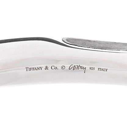 Tiffany Sterling Silver Frank Gehry Wood Spot Bangle Bracelet 4 of 4