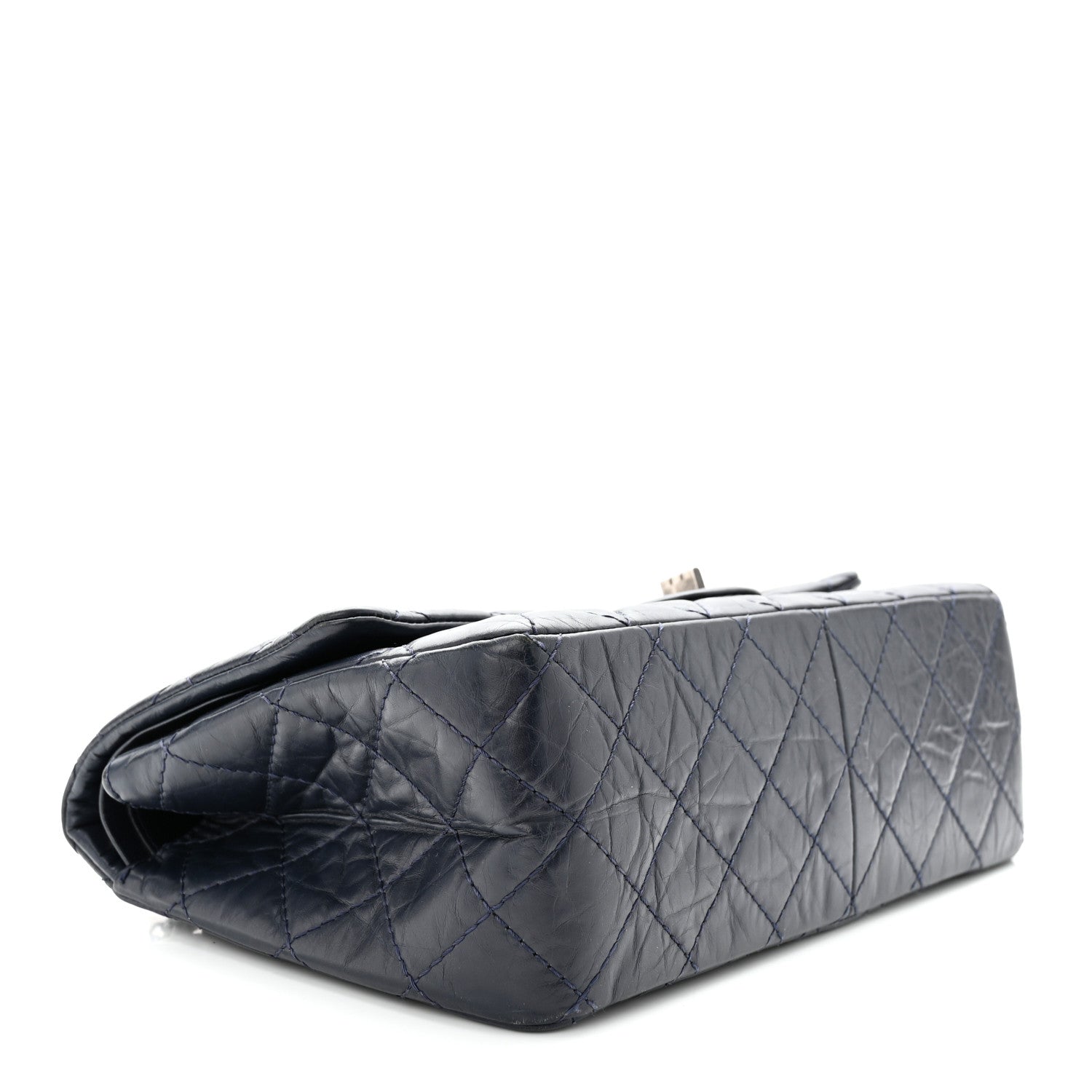 Chanel Aged Calfskin Quilted 2.55 Reissue 226 Flap Navy Blue 4 of 12