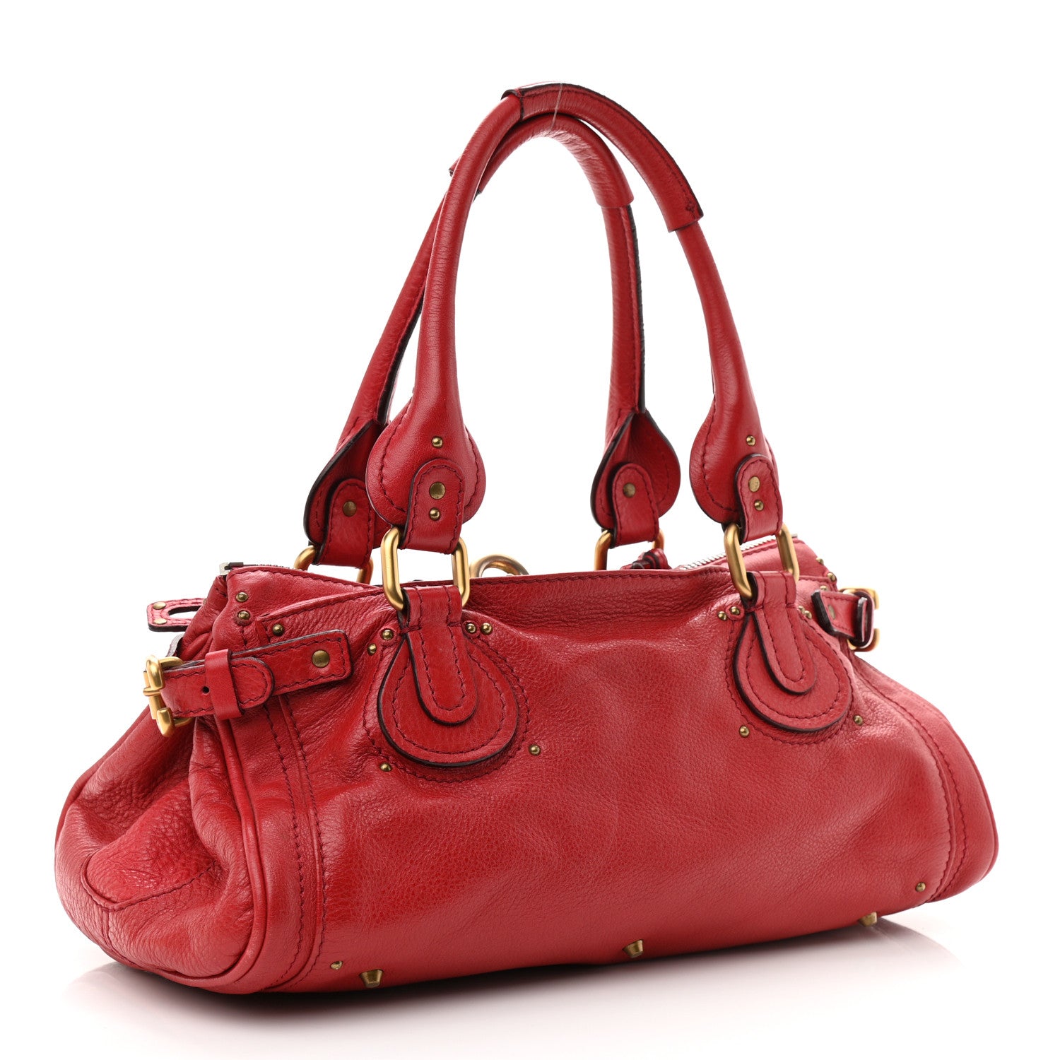 Chloe Calfskin Medium Paddington Satchel Rouge 3 of 15