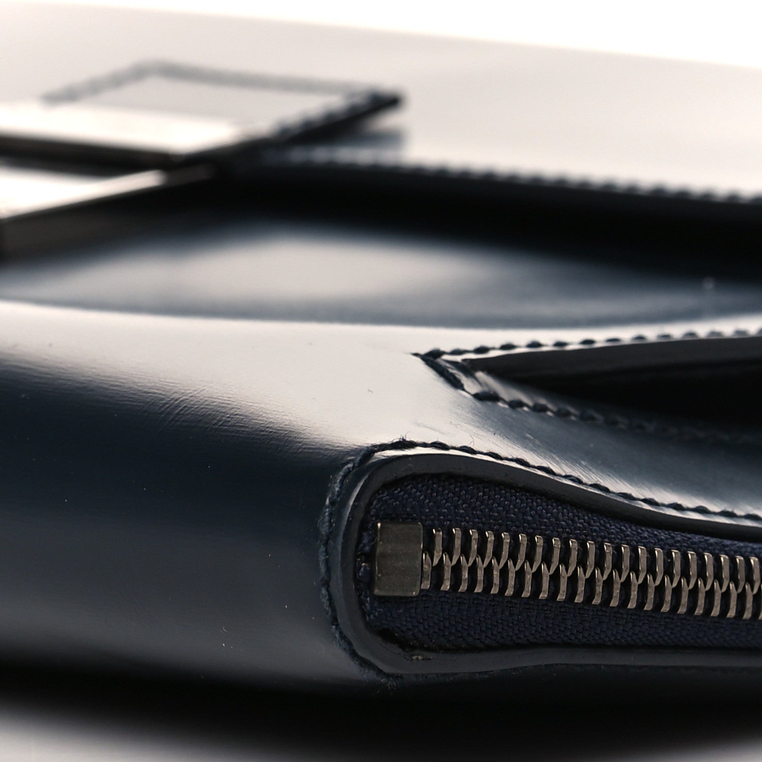 Dolce & Gabbana Vitello Large Zip Clutch Dark Blue 9 of 9