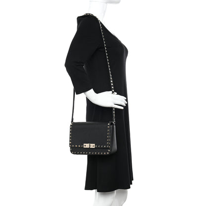 Valentino Garavani Grained Calfskin Rockstud Crossbody Bag Black 2 of 10