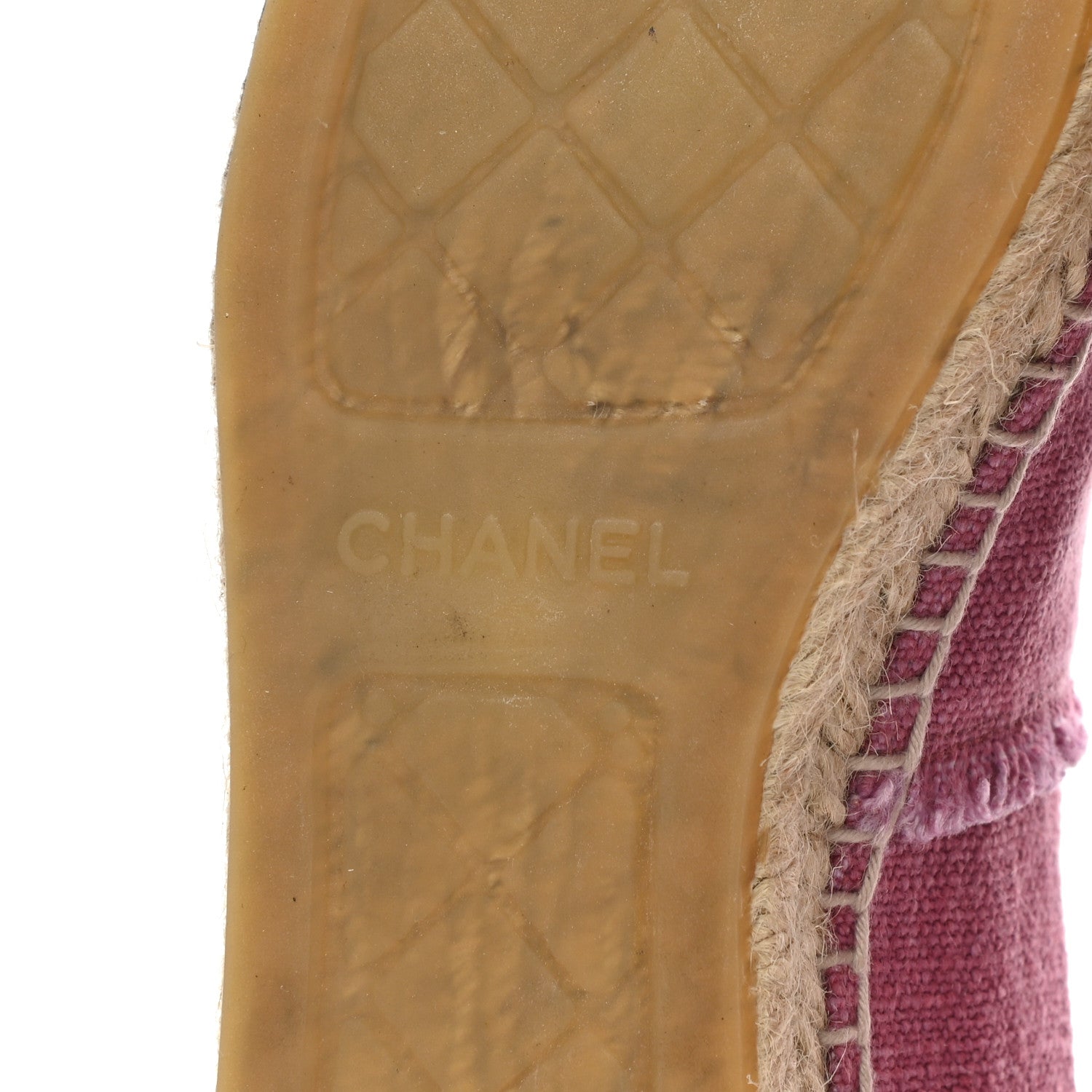 Chanel Linen CC Espadrilles 39 Pink Black 6 of 16