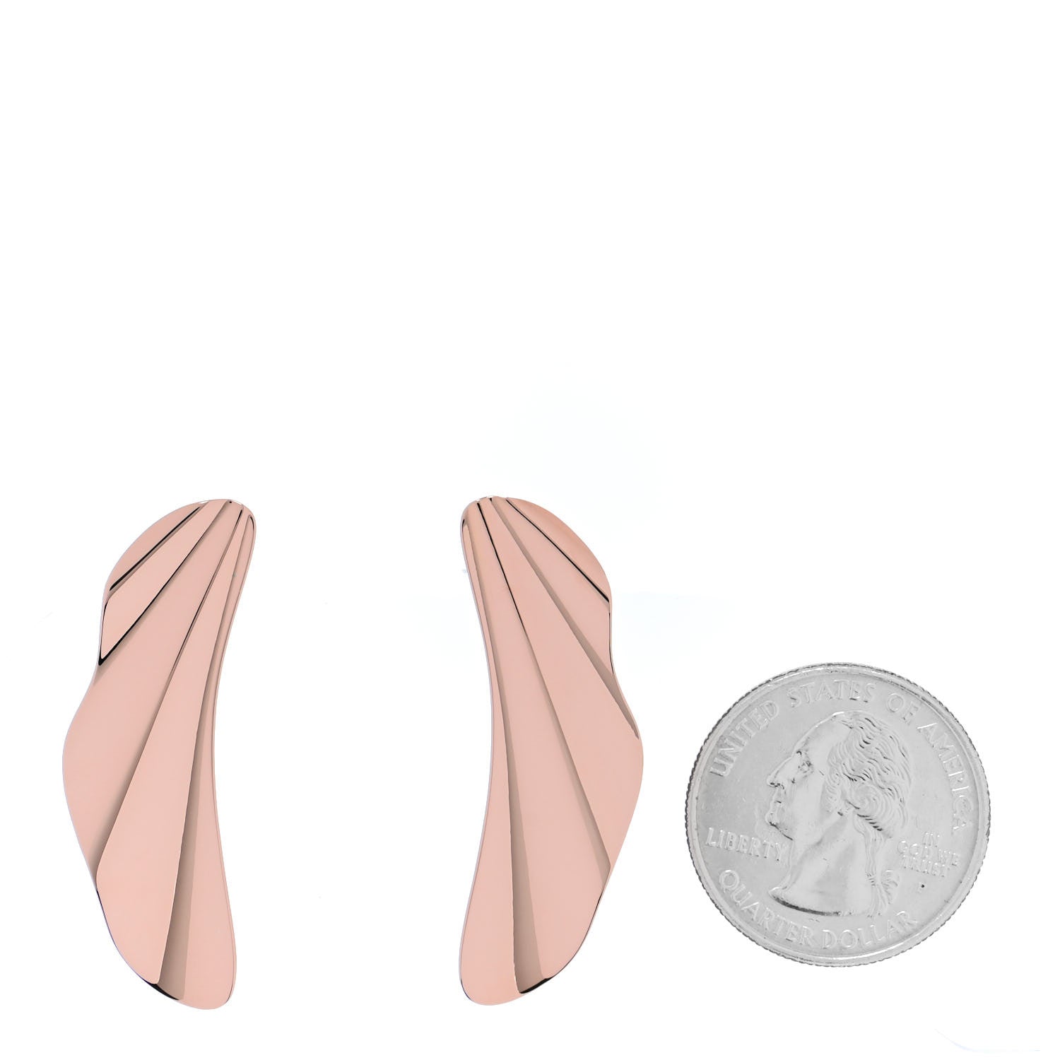 Tiffany 18K Rose Gold Elsa Peretti High Tide Earrings 2 of 5