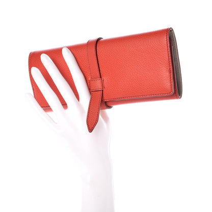 Burberry Grained Calfskin Brush Roll Orange Red 2 of 9