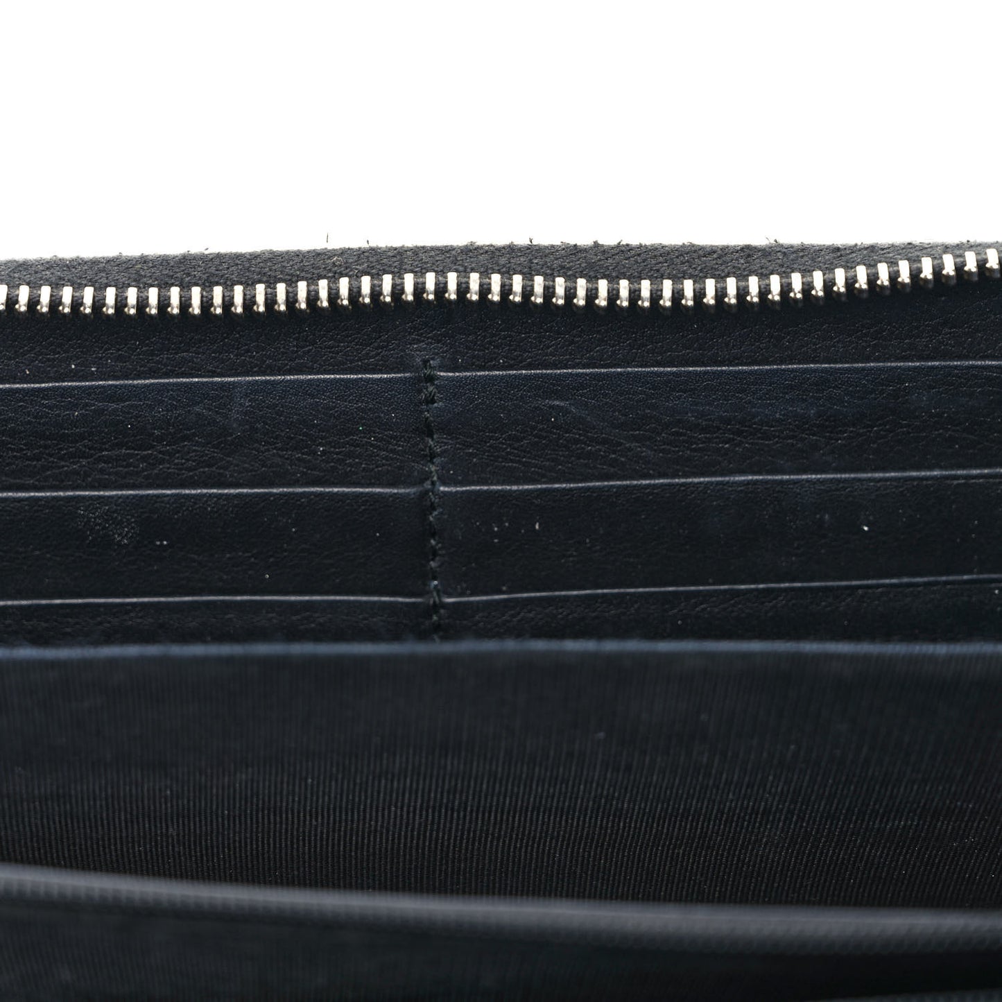 GG Supreme Monogram Arabesque Zip Around Wallet Black