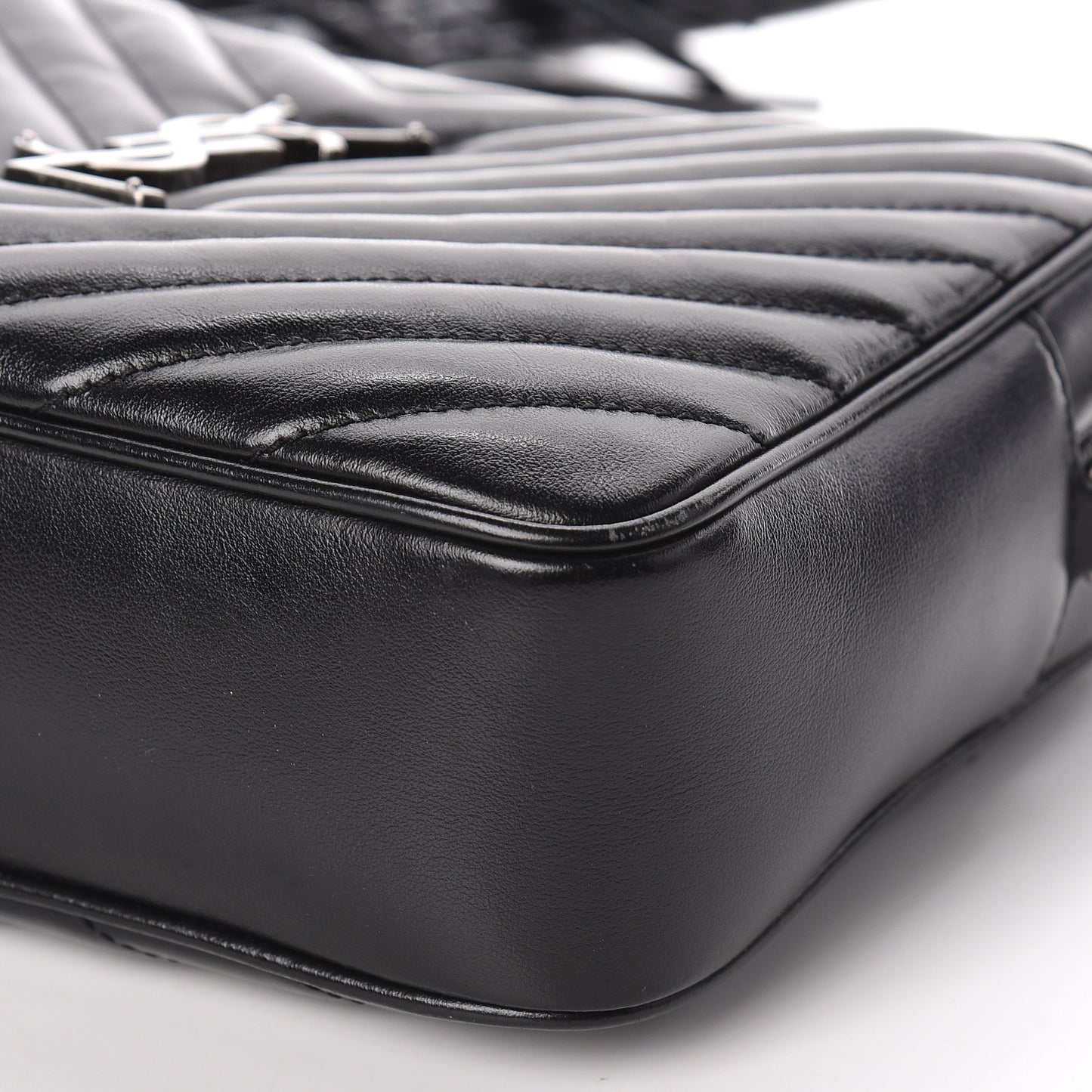 Calfskin Matelasse Monogram Lou Camera Bag Black