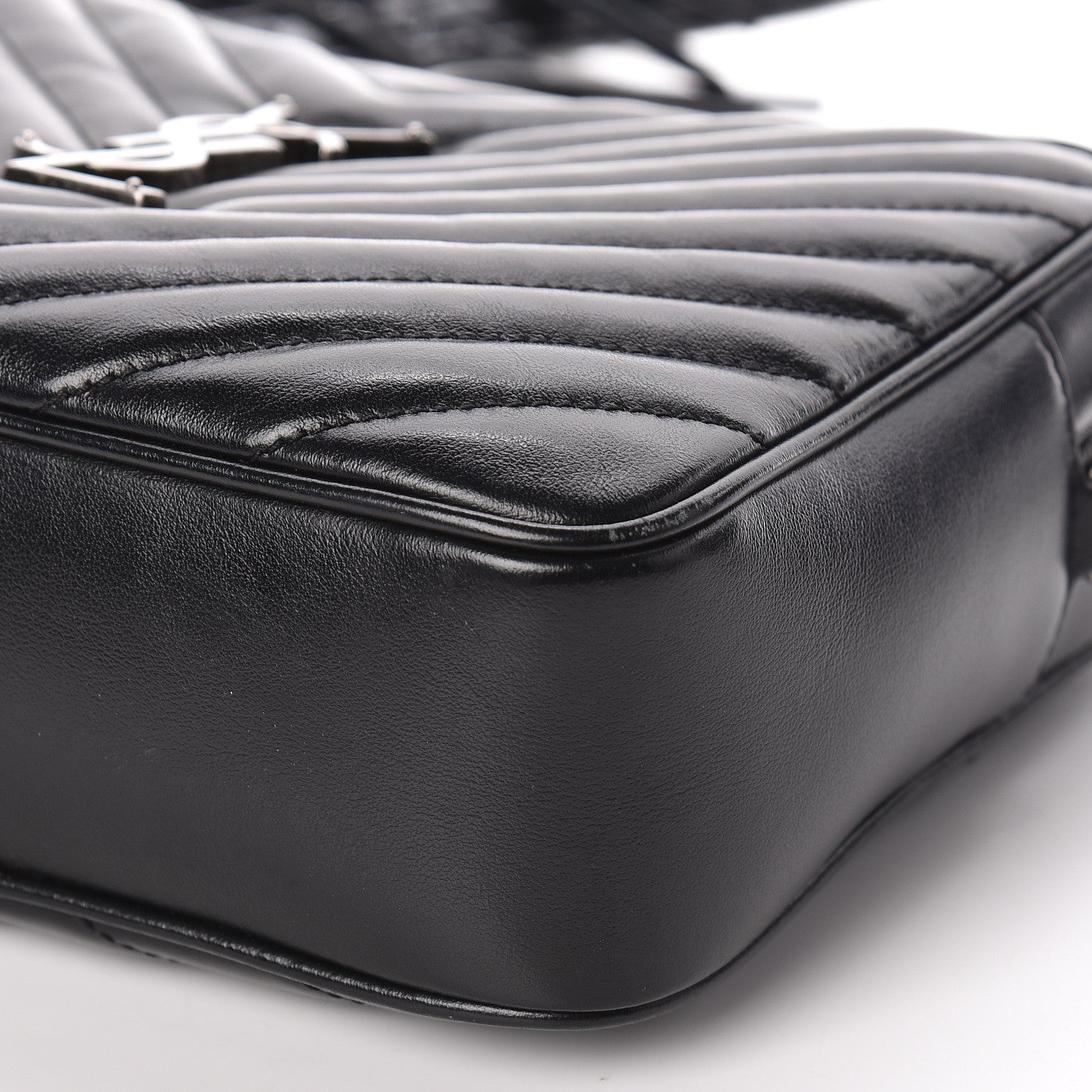 Saint Laurent Calfskin Matelasse Monogram Lou Camera Bag Black 9 of 9