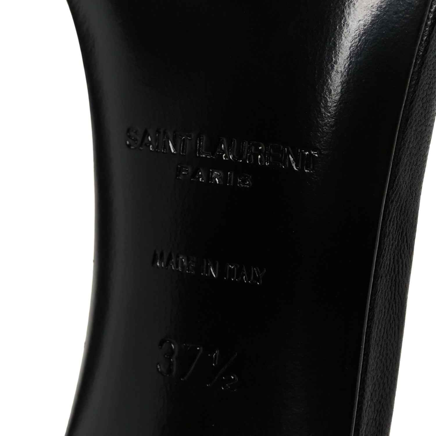 Saint Laurent Calfskin Amber 105 Ankle Strap Sandals 37.5 Black 8 of 10