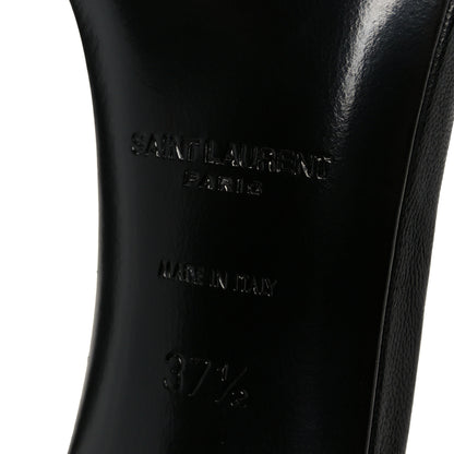 Saint Laurent Calfskin Amber 105 Ankle Strap Sandals 37.5 Black 8 of 10