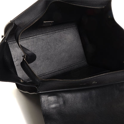 Celine Drummed Calfskin Suede Medium Trapeze Black 5 of 9