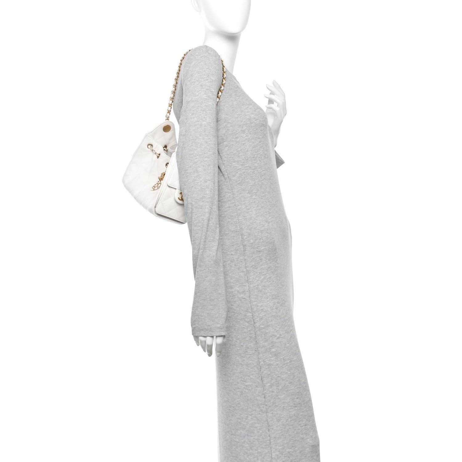 Chanel Caviar Quilted Mini Chanel 25 Handbag White 2 of 11