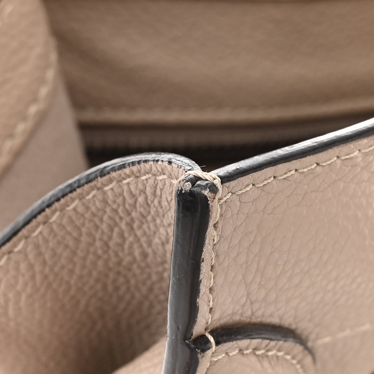 Celine Drummed Calfskin Micro Luggage Dune 13 of 14