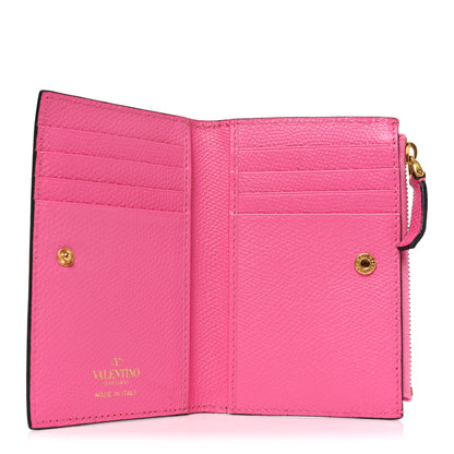 Valentino Garavani Calfskin Vlogo Zip Wallet Feminine Pink 5 of 7