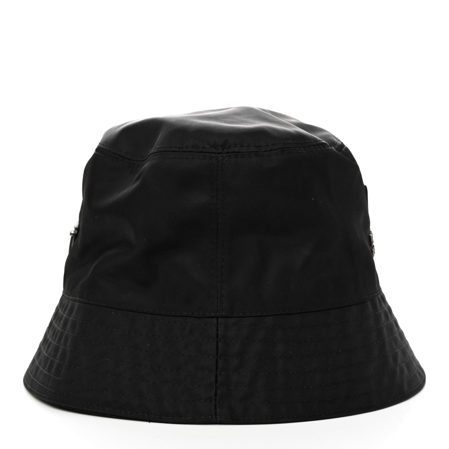 Prada Re-Nylon Saffiano Metal Triangle Logo Mens Bucket Hat L Black 4 of 8