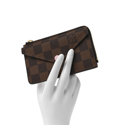 Louis Vuitton Damier Ebene Recto Verso Card Holder Rose Ballerine 2 of 7