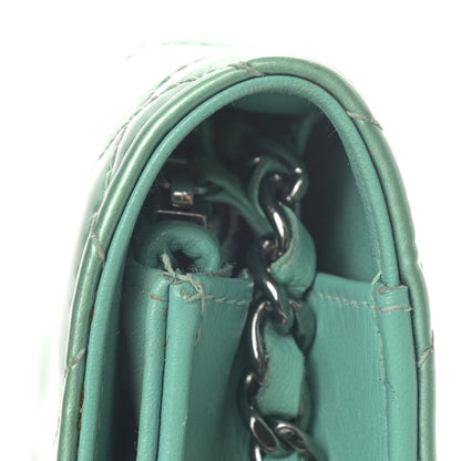 Chanel Patent Quilted Wallet On Chain WOC Blue 15 of 15