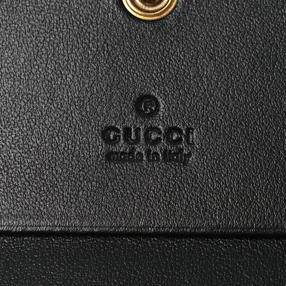 Gucci Calfskin Matelasse GG Marmont Card Case Wallet Black 7 of 8