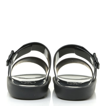 Louis Vuitton Monogram Sunbath Flat Mule Sandals 38 Black 4 of 12