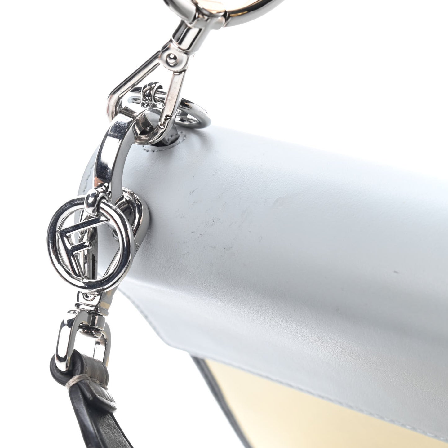 Vitello Century F is Fendi Kan I Shoulder Bag Grigio Perla Tortora Multicolor
