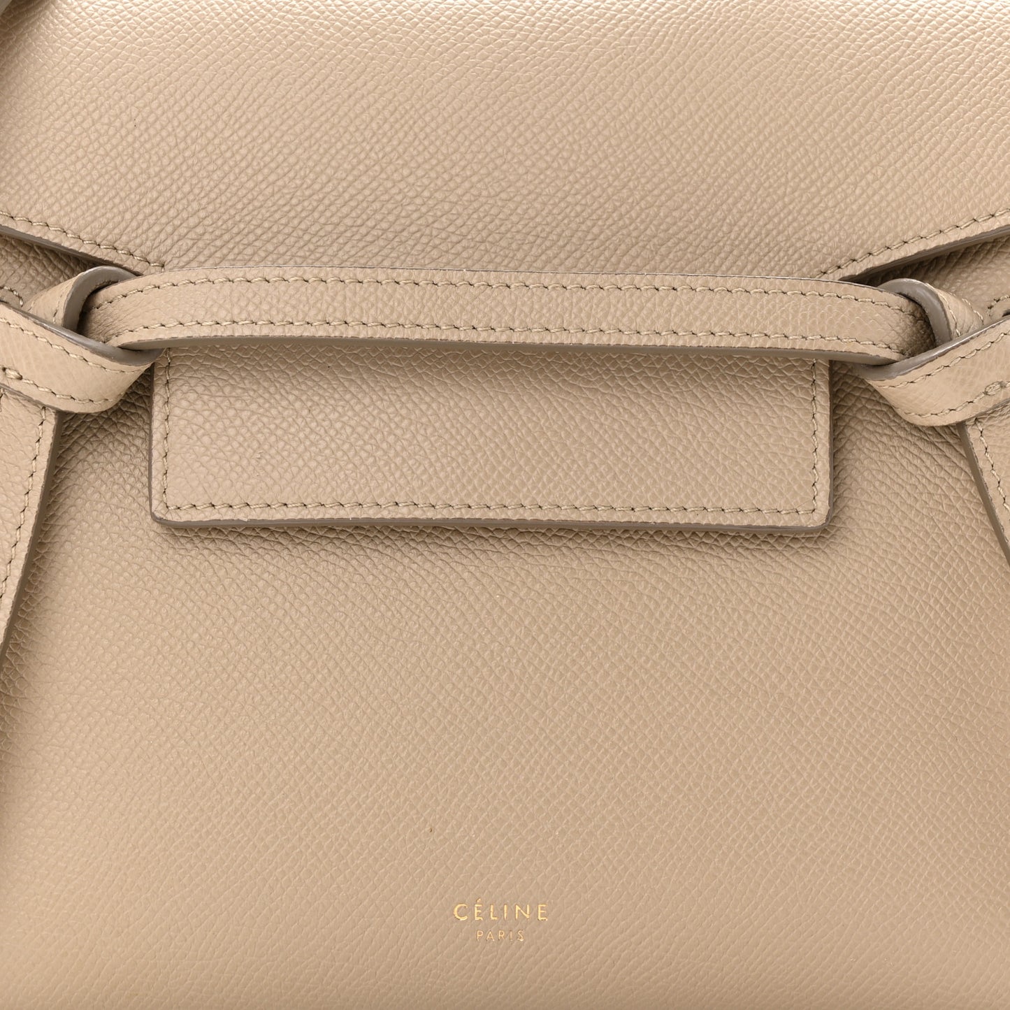 Grained Calfskin Nano Belt Bag Light Taupe
