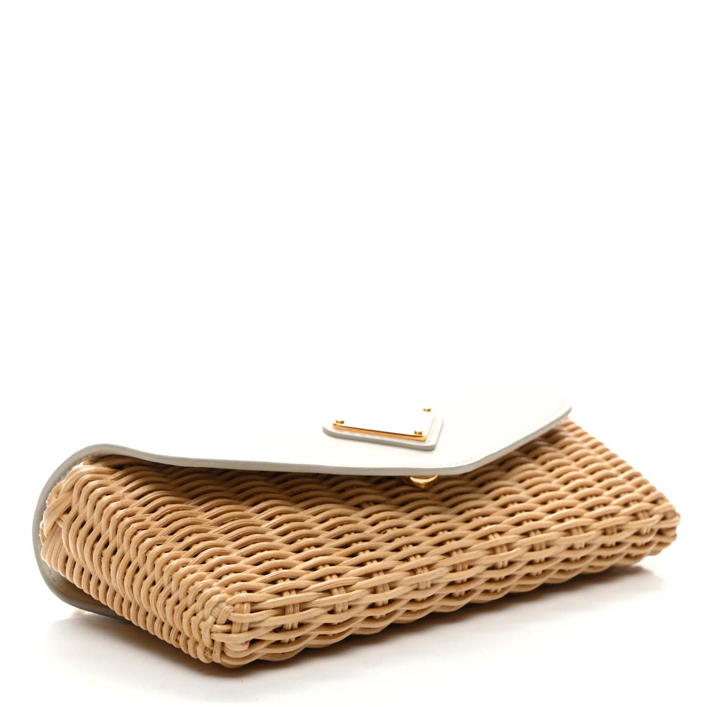 Midollino City Calfskin Mini Bag Naturale White