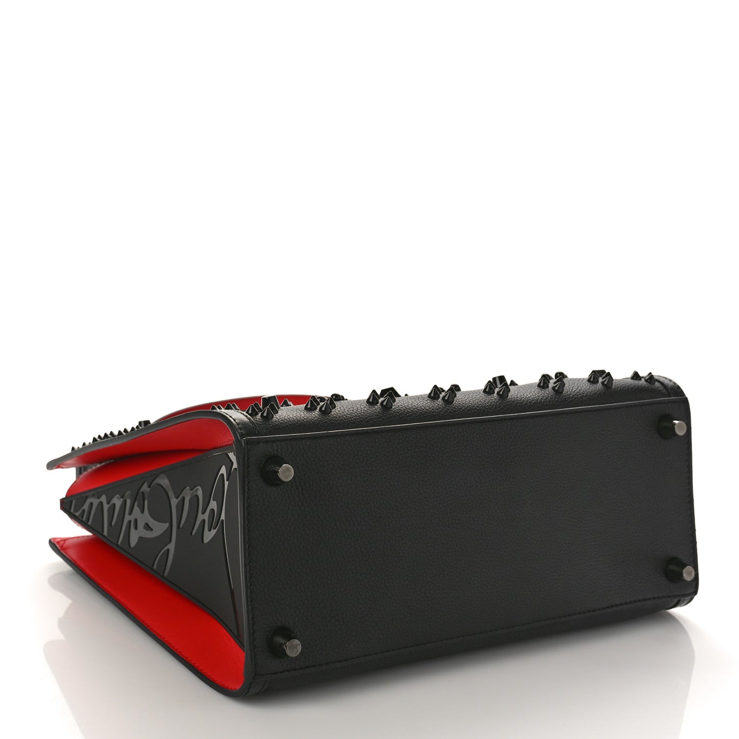 Calfskin Spikes Loubinthesky Medium Paloma Black