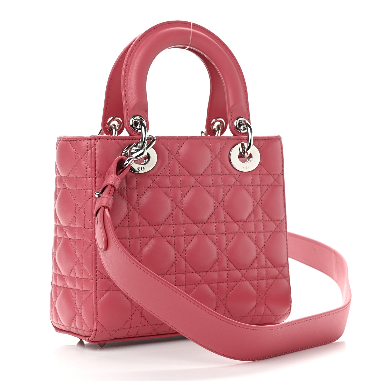 Lambskin Cannage Small My ABCDior Lady Dior Coral